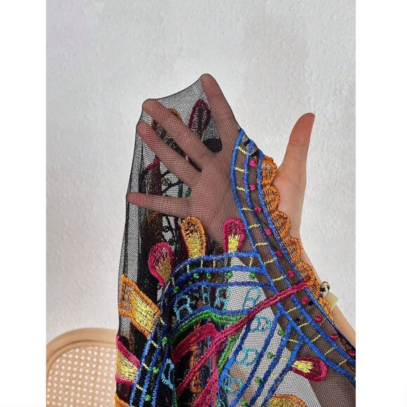 Summer in Posh C 🔆 | Euro Style Summer Beach Colorful Embroidery Kimono - Picture 8 of 9